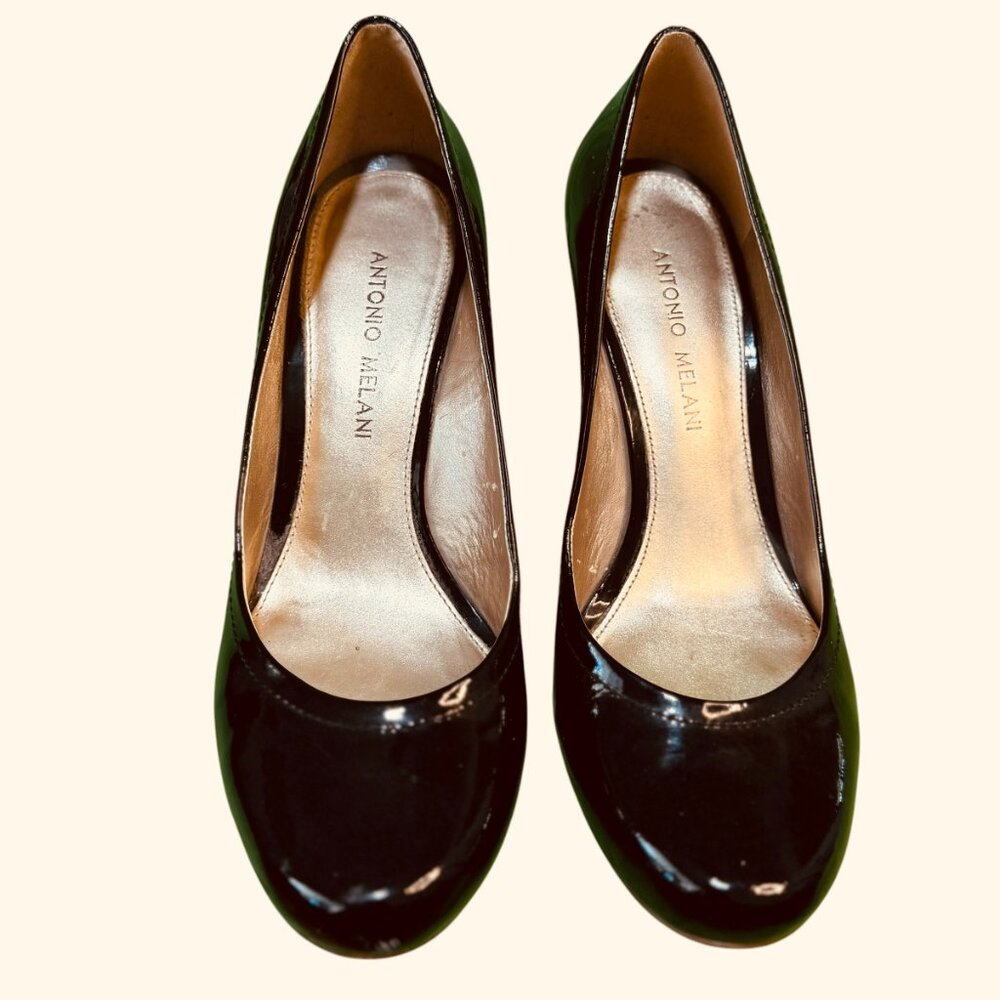 Antonio Melani Women's Patent Leather wedge Heels.  Size 8M.  Preowned